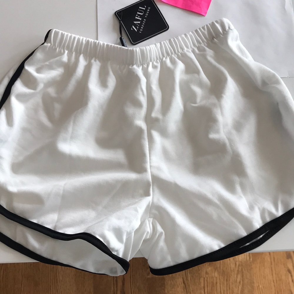 Zaful white and black shorts never worn